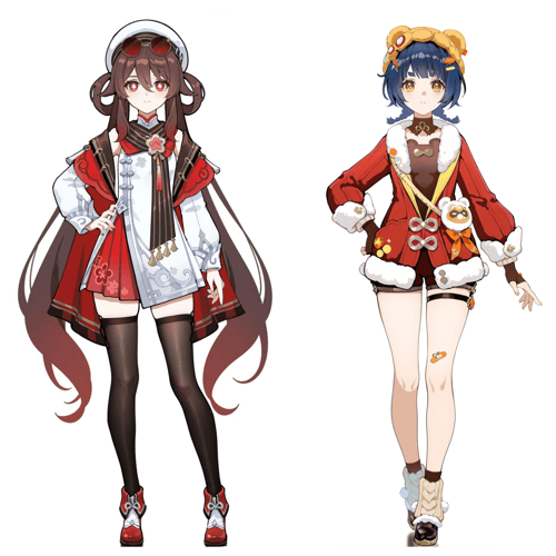 【原神】海灯节胡桃&香菱-米家全家桶 by Tangerboom on Tensor.Art
