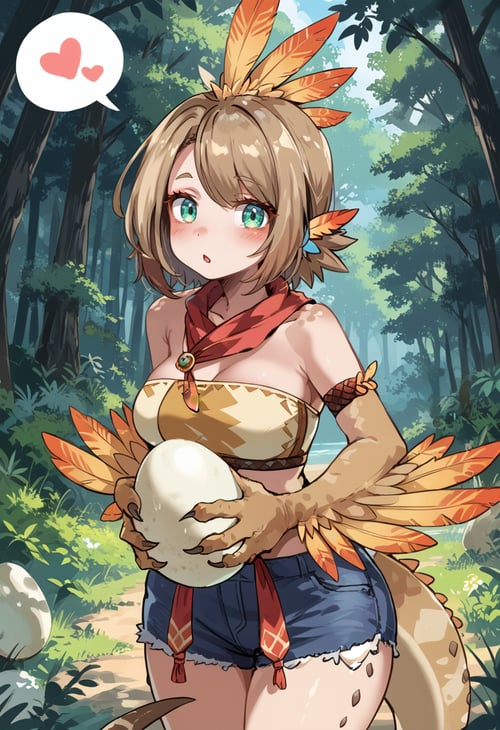 Monster Hunter - kulu-ya-ku girl(クルルヤック, 搔鳥) PonyX by miaomiao on Tensor.Art