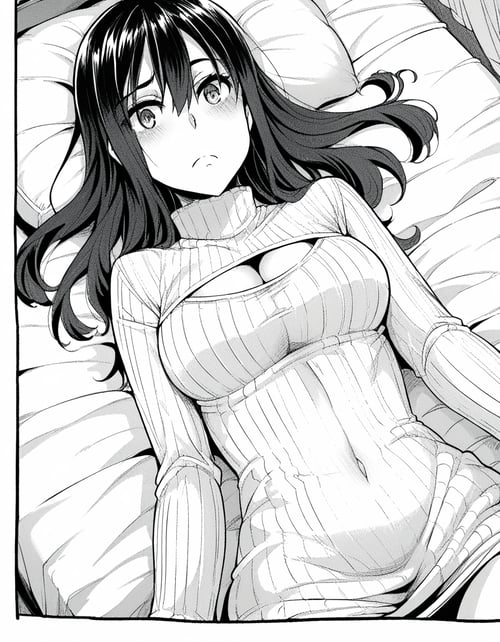 Open-Chest Sweater (Clothing) - Nochekaiser881 by GleamingBlue on Tensor.Art