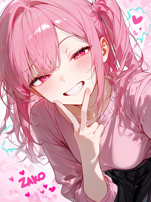 smug face pose / メスガキポーズ by Min on Tensor.Art