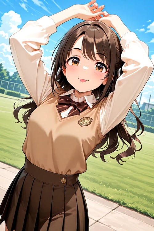 Brown Vest School Uniform - Illu by reprinter on Tensor.Art