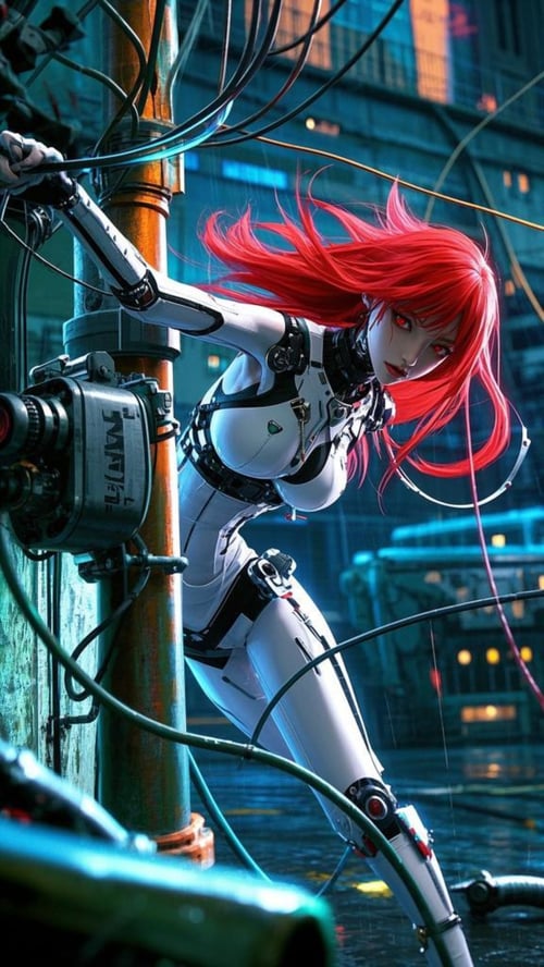 Cyberpunk chainsaw girl-flux1.0 by searn on Tensor.Art