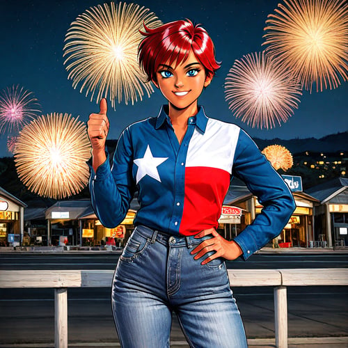 [IL] Texas Flag Shirt by NanashiAnon on Tensor.Art