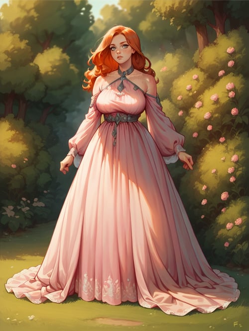 Pink Vogue Princess Dress by miaomiao on Tensor.Art