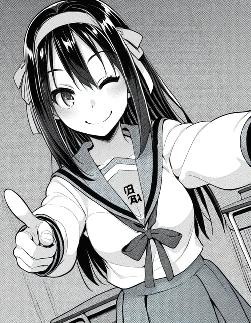 Haruhi Suzumiya Cosplay (Clothing)-Nochekaiser881 by GleamingBlue on Tensor.Art