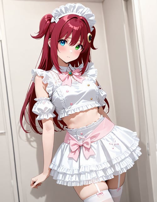 Cute Maid Croptop Miniskirt [clothing] by Min on Tensor.Art