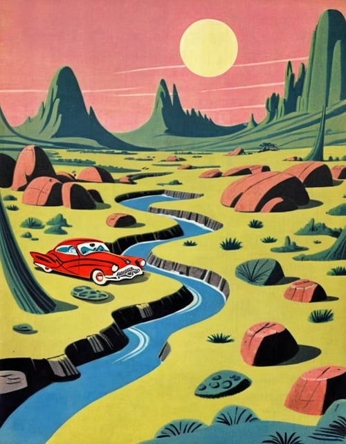 Mid-Century Cartoon Style by inknoir on Tensor.Art