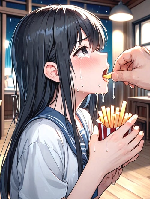 girl hate soggy fries by 鬼畫符 on Tensor.Art