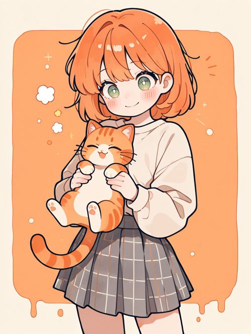 cute Retro Girl by inknoir on Tensor.Art