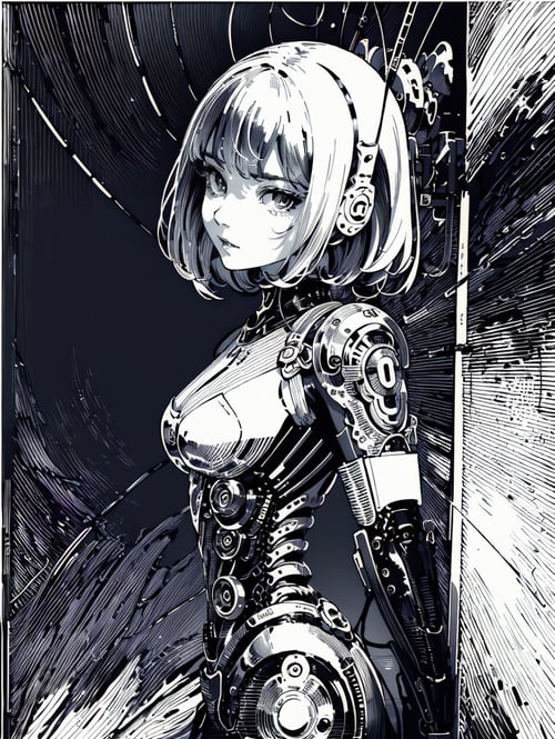 黑白画|钢笔画|线条画|CJ PD-V1.0 by 辞旧C on Tensor.Art