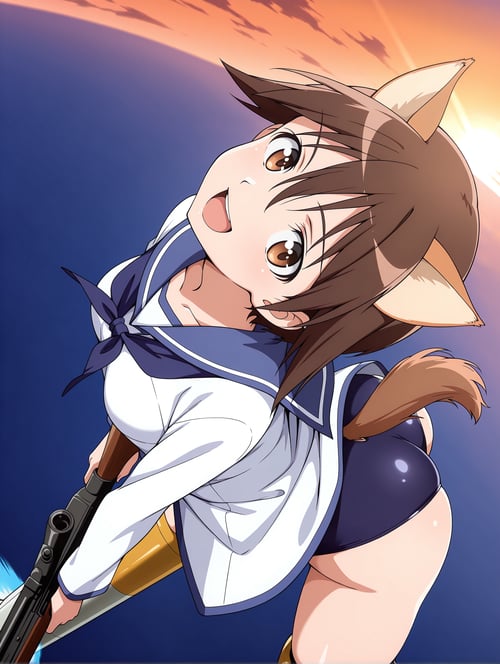 【Illustrious】 宮藤 芳佳 ストライクウィッチーズ (Miyafuji Yoshika) by sg5e3 on Tensor.Art