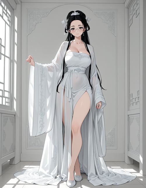 Clothing: Hanfu - White by RPG on Tensor.Art