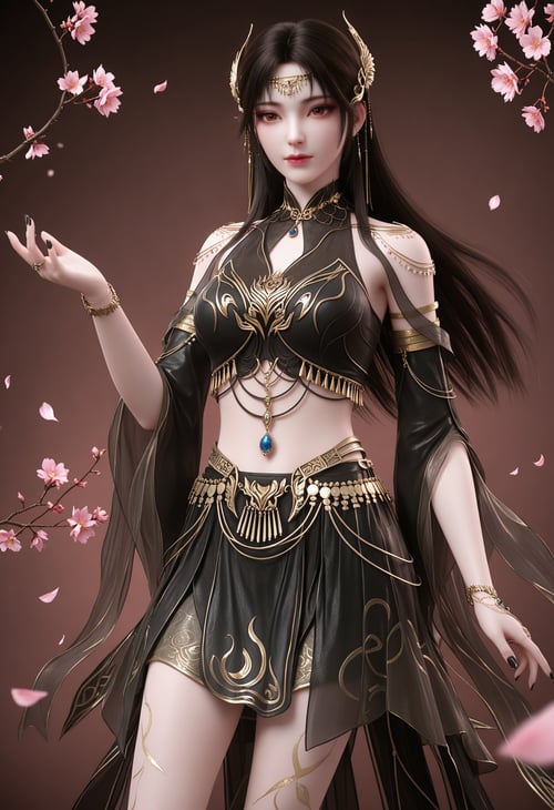 火灵儿 黑色服装-国漫-Illustrious光辉 by 云落 on Tensor.Art