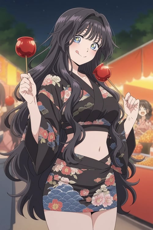 Shadow Blossom Kimono Set by Katori Konoe on Tensor.Art