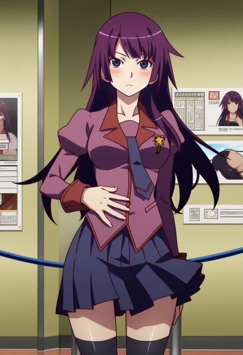 Hitagi Senjougahara (戦場ヶ原 ひたぎ) - Monogatari Series by Hot Anime Girls on Tensor.Art