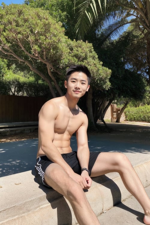 暖男脸模_maleface_男性肌肉帅哥 by 你的虚拟男朋友 on Tensor.Art