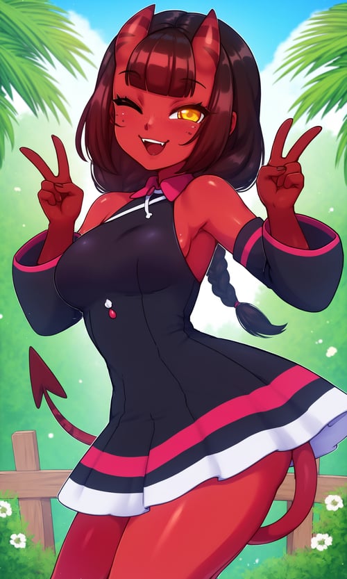 Meru The Succubus - (Merunyaa) Pony/Illustrious by ShadowxArt on Tensor.Art