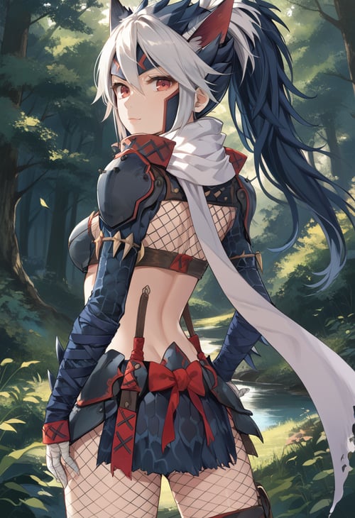 Monster Hunter-Silverwind Nargacuga Armor(ナルガ装備) by miaomiao on Tensor.Art