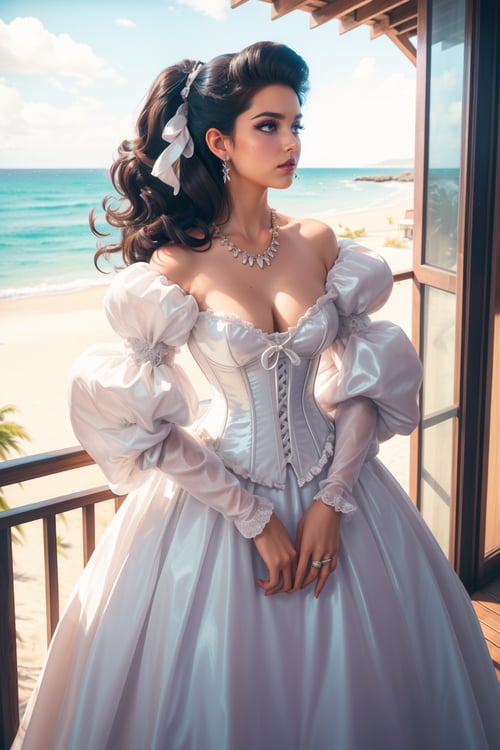 Sarah's Lamé Iridescent Ballgown | Labyrinth(1986) by miaomiao on Tensor.Art