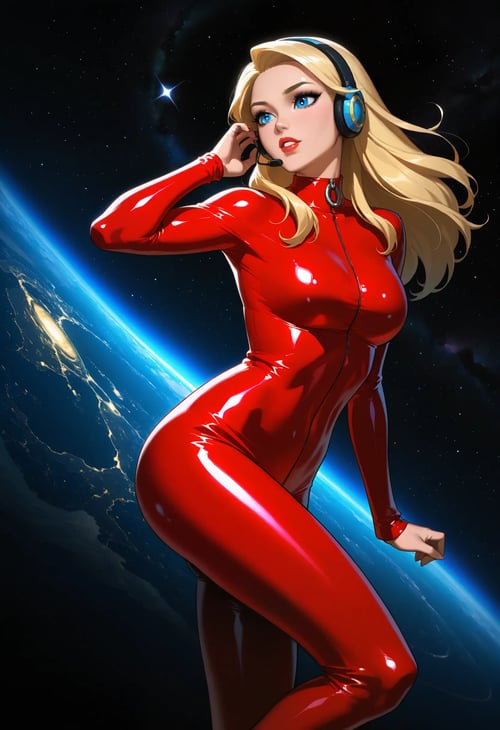 Red Latex Bodysuit - Velma/Britney Spears by reprinter on Tensor.Art
