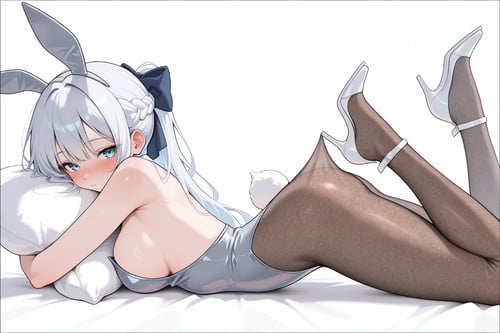 Lace pantyhose hooked on heel (meme) by Holo on Tensor.Art
