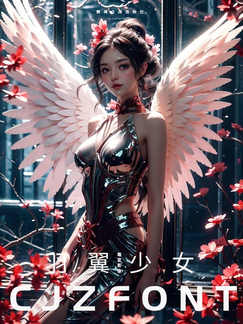 羽翼少女,浪漫与高贵气质的少女 by 毒法师 on Tensor.Art