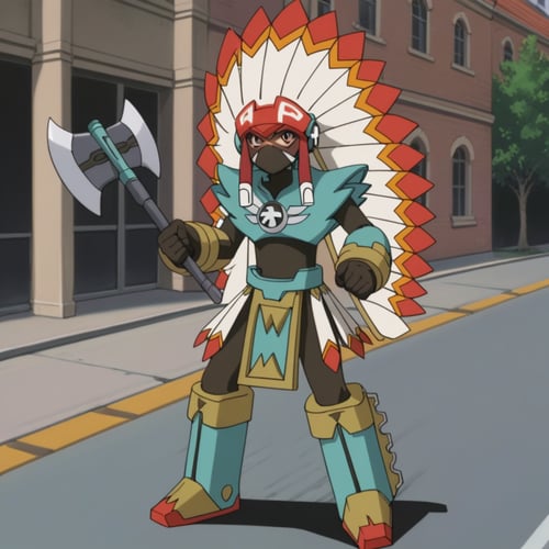 Cross Fusion TomahawkMan - MegaMan NT Warrior by tibaltcosmos on Tensor.Art
