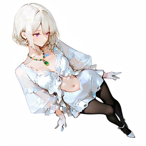 deep V-neck short dress by reprinter on Tensor.Art