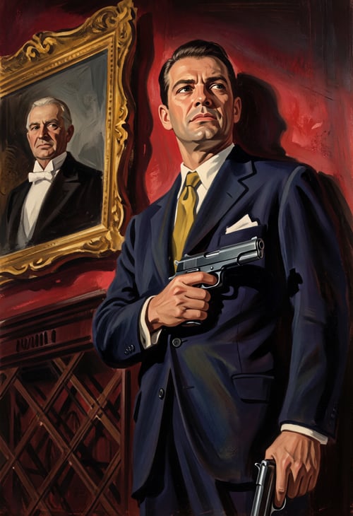 Vintage pulp art style by PrivateHindsight on Tensor.Art
