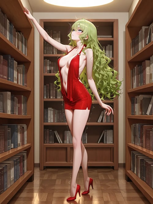 Deep V Neck Dress by reprinter on Tensor.Art