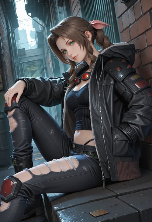 ライダースジャケット / Rider's Jacket - FF7 Ever Crisis Outf by reprinter on Tensor.Art