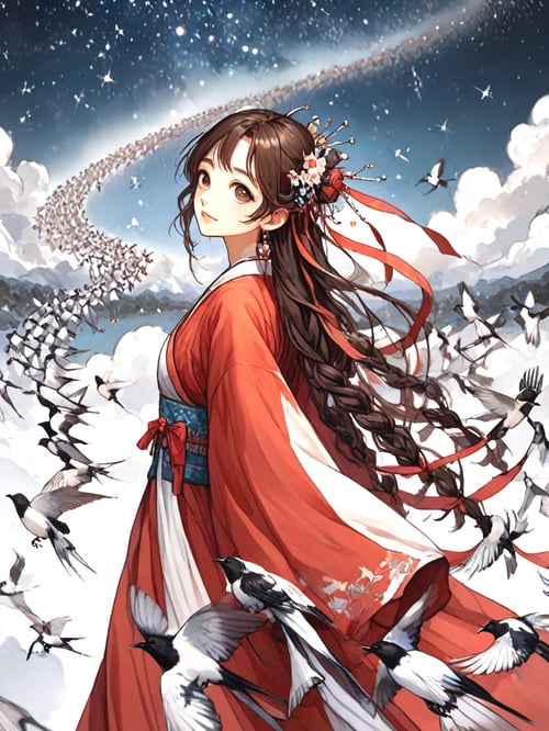 girl like magpie bridge by 鬼畫符 on Tensor.Art