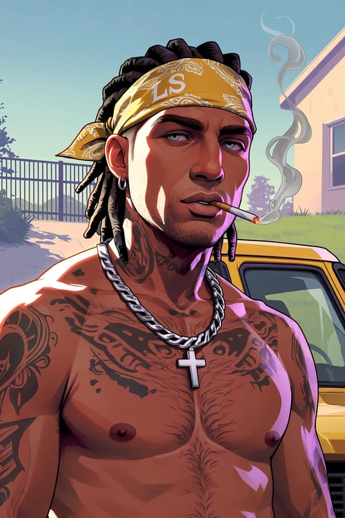 GTA Artwork Style by Grogu on Tensor.Art