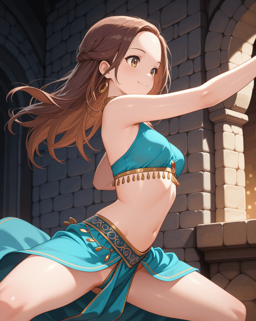 Wide Squat / Spread Legs Pose by Min on Tensor.Art