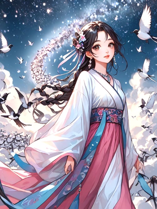 girl like magpie bridge by 鬼畫符 on Tensor.Art