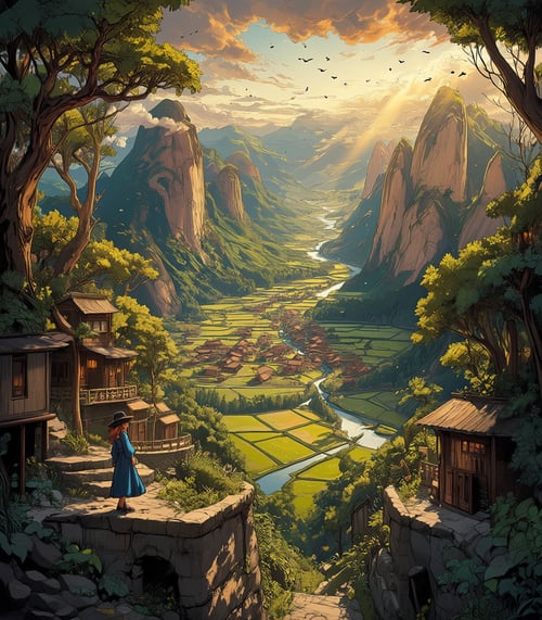Home of The Ancients - Background / Character Crea by inknoir on Tensor.Art