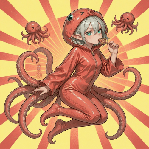 衣装LoRA タコ着ぐるみ衣装 PixAI版LoRA by スライムナイト on Tensor.Art