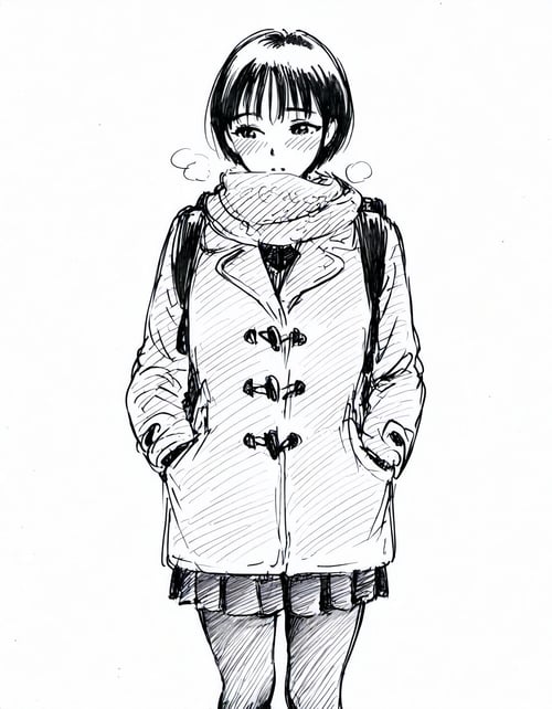 Mori Kaoru sketch style by 子行将夜 on Tensor.Art