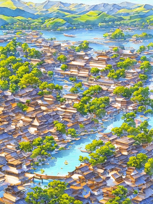 水彩风格二次元lora by 小资AI画廊 on Tensor.Art