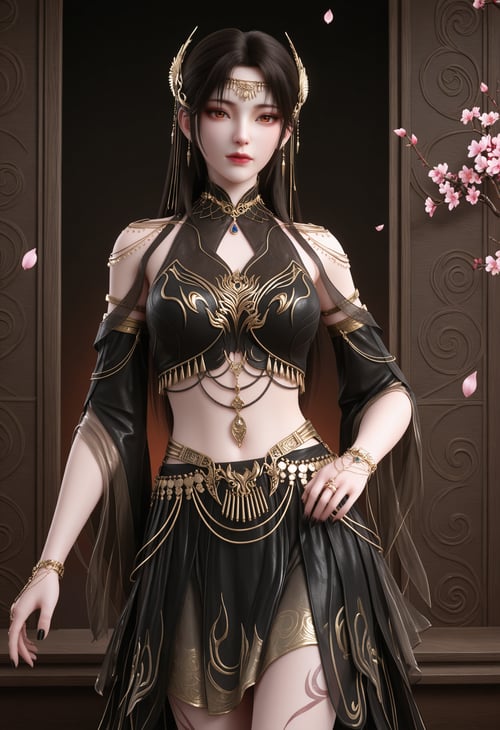火灵儿 黑色服装-国漫-Illustrious光辉 by 云落 on Tensor.Art