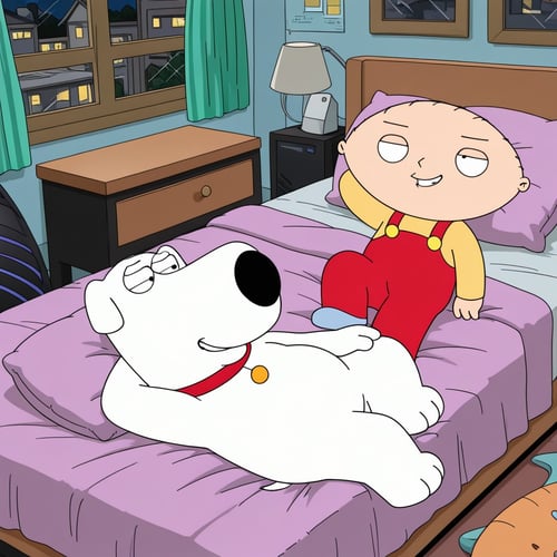 Boys and Dog - Stewie and Brian by Wizardludas on Tensor.Art