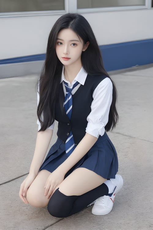 跪着的美女小姐姐1.5 by pass写实 on Tensor.Art