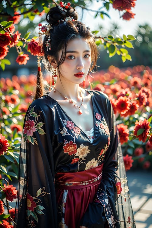 花丛中的古风美女 by tensorxy on Tensor.Art