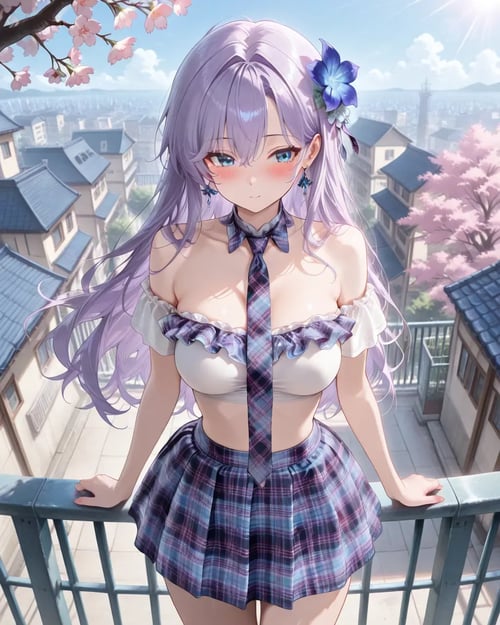 plaid school-uniform style set by reprinter on Tensor.Art