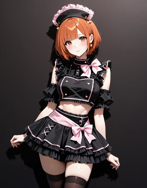 Cute Maid Croptop Miniskirt [clothing] by Min on Tensor.Art