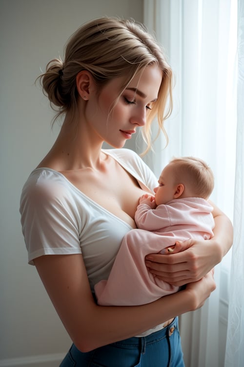 Baby Breast feeding Concept for PONY by Oliver DR on Tensor.Art