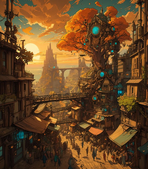 Home of The Ancients - Background / Character Crea by inknoir on Tensor.Art