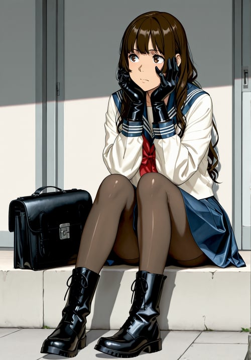 Latex Serafuku (School Uniform) TypeB by reprinter on Tensor.Art