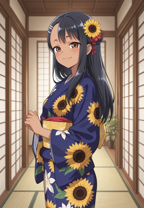 Sunflower yukata by miaomiao on Tensor.Art