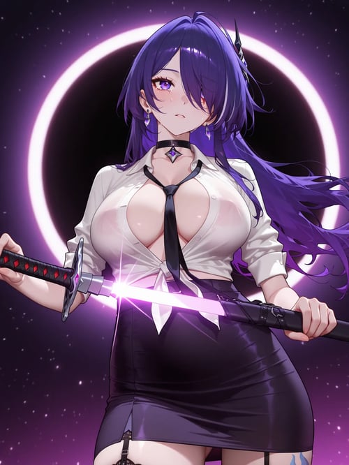 Open Shirt Office Lady Outfit by reprinter on Tensor.Art